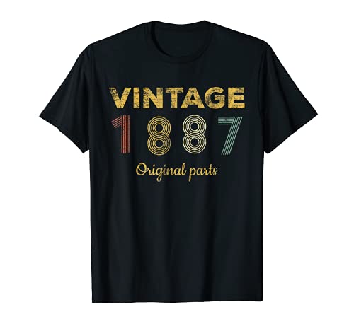 Vintage 1887 Made In 1887 134th Birthday Women 134 Years T-Shirt Vintage 1887 Made In 1887 134th Birthday Women 134 Years T-Shirt von Retro Vintage I Love Family Forever 2021