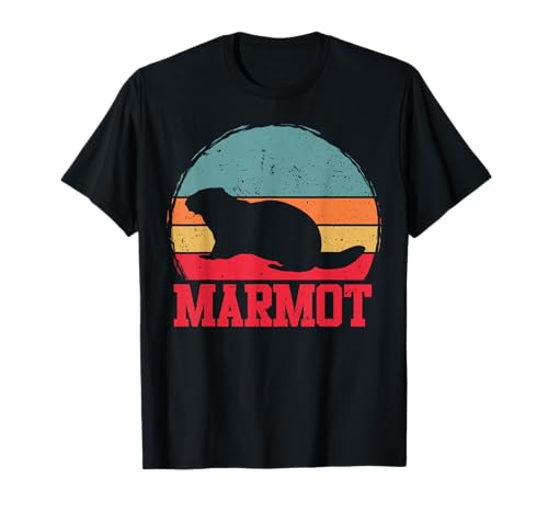 Retro Vintage Marmot lover Sunset for Men Women Kids boys T-Shirt Retro Vintage Marmot lover Sunset for Men Women Kids boys T-Shirt von Retro Vintage Marmot lover gifts idea