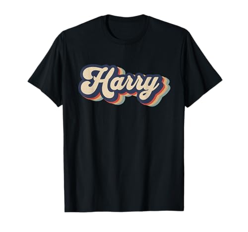 Herren Retro Vintage Harry Name personalisiert T-Shirt von Retro Vintage Personalized Mens Gifts For Harry