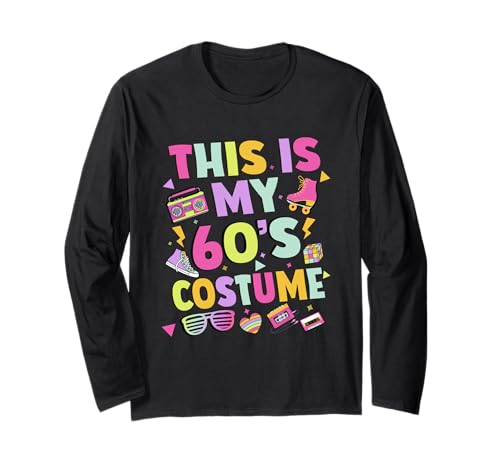 60er Jahre Frauen 1960er Jahre Mode Thema Party Outfit Sixties Kostüm Langarmshirt von Retro Vintage This Is My 60's Costume Men Women