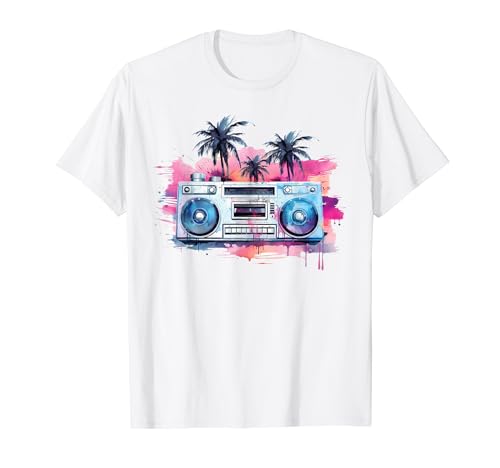 Aesthetic Vaporwave Süßer Musikplayer für Teenager und Mädchen, Palme T-Shirt von Retro Vintage Vaporwave Aesthetic 80s 90s Clothes
