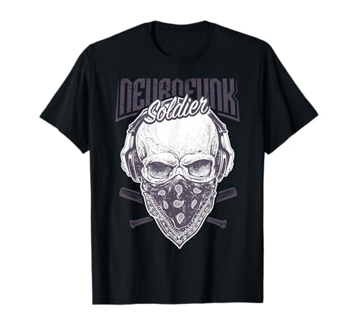 Retro Vintage Design Skelett Schädel Neurofunk Soldat Herren T-Shirt von Retro Vintage design Skeleton Skull