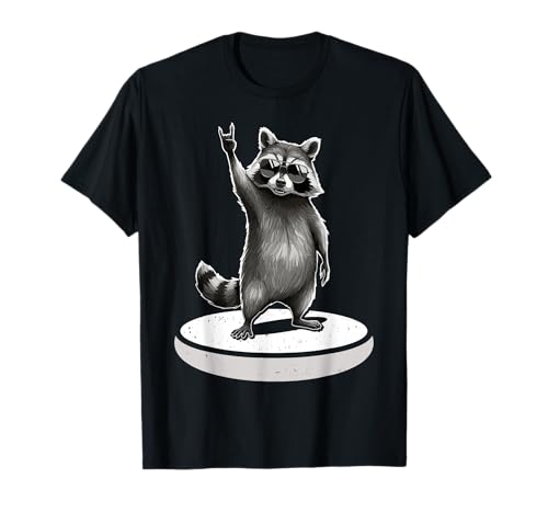 Retro Waschbär Rock musik Männer Kinder Frauen Lustiger T-Shirt von Retro Waschbär Rock musik Lustige Mode