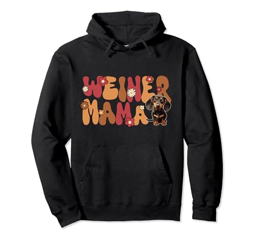Dackel Groovy World's best Weiner Mama Pullover Hoodie von Retro Weiner Dog Tees