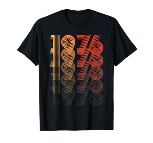 49.Geburtstag Zahl Männer Frauen Retro Jahrgang 1976 T-Shirt von Retro Zahl Jahrgang Geschenke Geburtstag 2025