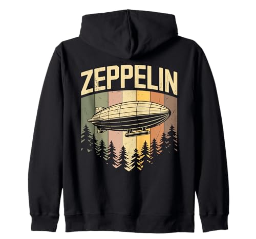 Retro Vintage Zeppelin Luftschiff Luftfahrt Blimp Damen Herren Kinder Kapuzenjacke von Retro Zeppelin Dirigible Airship Aviation Blimp