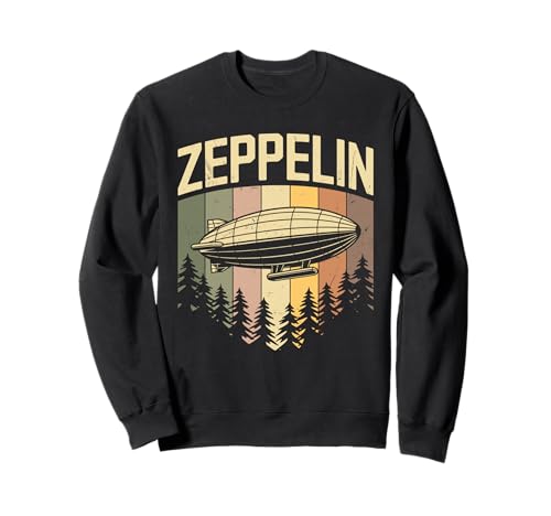 Retro Vintage Zeppelin Luftschiff Luftfahrt Blimp Damen Herren Kinder Sweatshirt von Retro Zeppelin Dirigible Airship Aviation Blimp