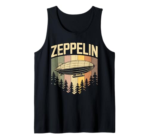 Retro Vintage Zeppelin Luftschiff Luftfahrt Blimp Damen Herren Kinder Tank Top von Retro Zeppelin Dirigible Airship Aviation Blimp