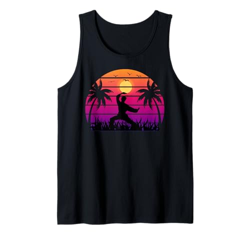 Karate-T-Shirt für Herren, Karate-Kostüm, Karate für Jungen Tank Top von Retro karate for Kids Girl karate Lovers Sunset