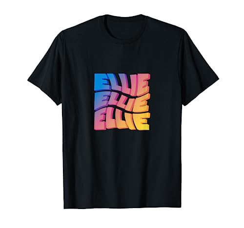 Ellie Retro Geschenkidee für Mädchen Vorname Ellie T-Shirt von Retro party personalized first name t-shirt