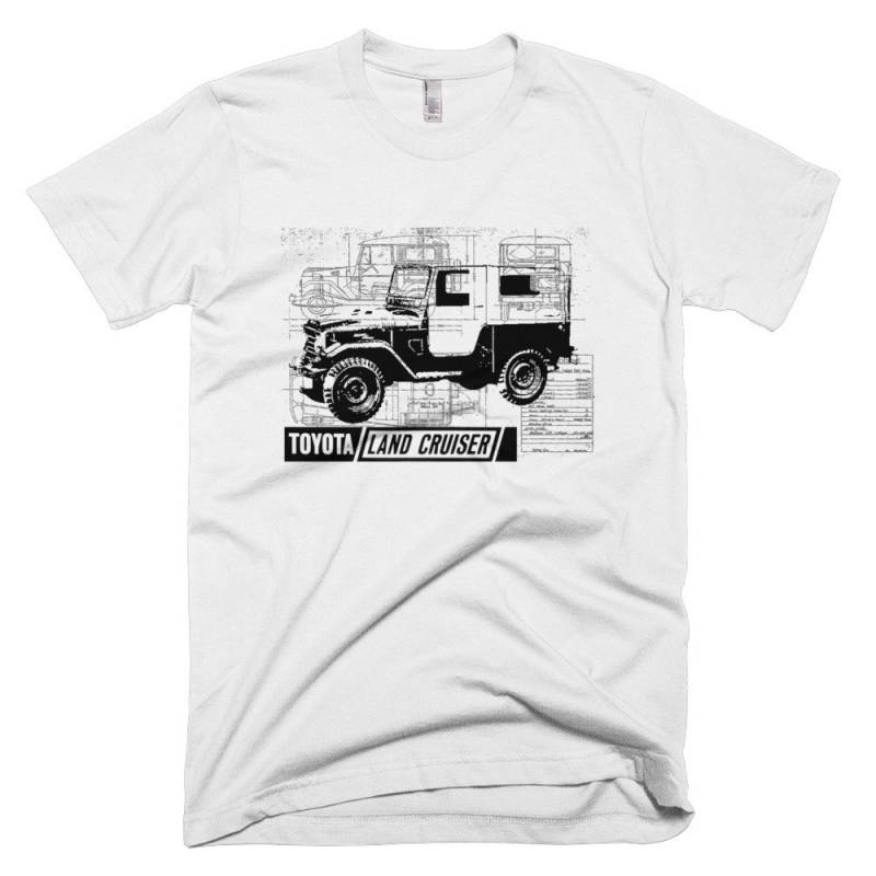 Fj25 Land Cruiser Blaues Vintage T-Shirt von RetroAutoTshirt