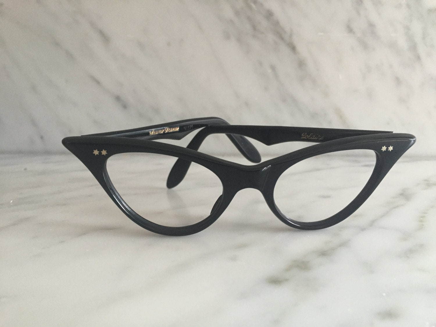 Unbenutztes Vintage Schwarzes Katzenauge Unbenutztes Vintage Schwarzes Katzenauge von RetroCatEyewear