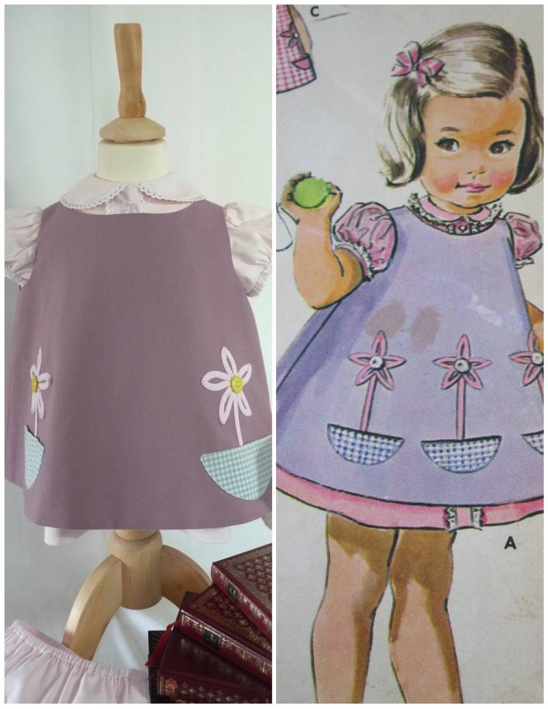 Kleid Und Bloomer Mädchen 12 Monate Vintage Jahr 1950 von RetroChoupinette