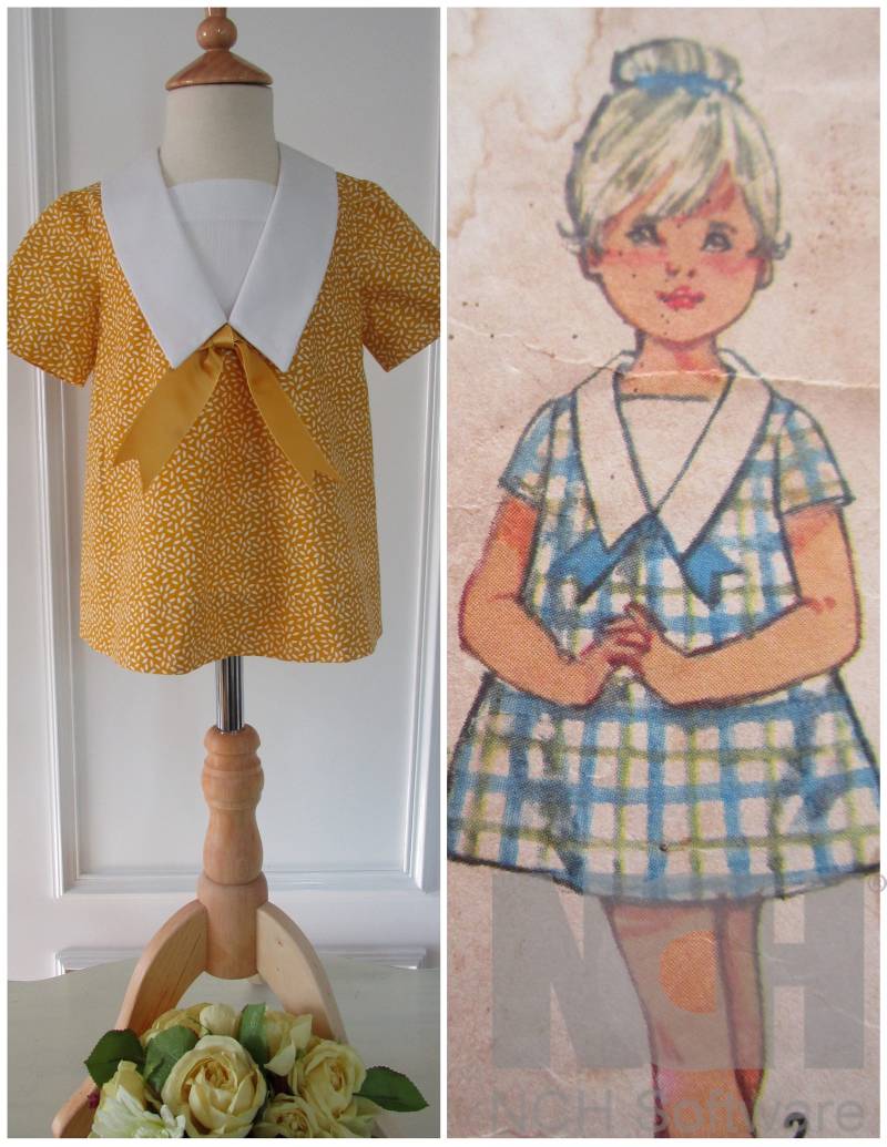 Mädchenkleid Gelb 12 Bis 18 Monate Vintage Jahr 1960/Dress Girl Yellow Months Vintage 1960 Es von RetroChoupinette