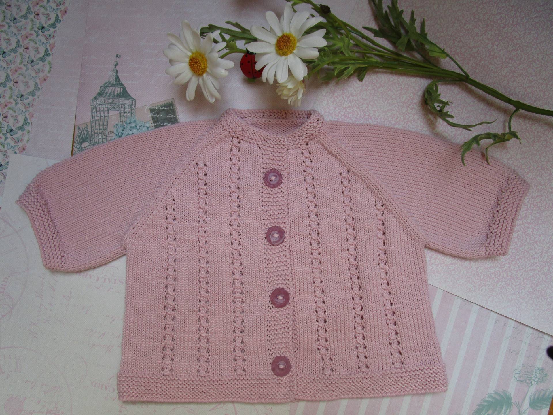 Pull-strickmantel, Pullover Für 12 Monate, Vintage-Layette Jahr 1965/Knit Coat, Sweater For Months Vintage 1965 Es von RetroChoupinette