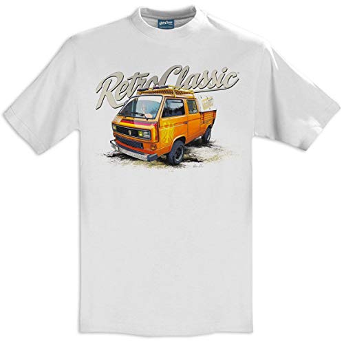 RetroClassic Gareth's T3 DoKa (Double Cab) Herren-T-Shirt Gr. XL, weiß von RetroClassic