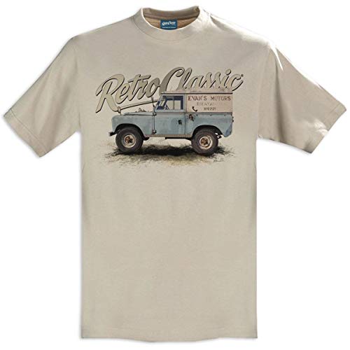 RetroClassic Uncle Andy's Landy 4x4 Inspired Series 1 Herren T-Shirt, sand, L von RetroClassic
