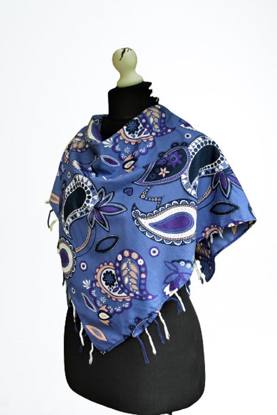 Halstuch, Schultertuch, Baumwolle, Vintage, Sommer, Geschenk Für Sie von RetroFashionistaShop