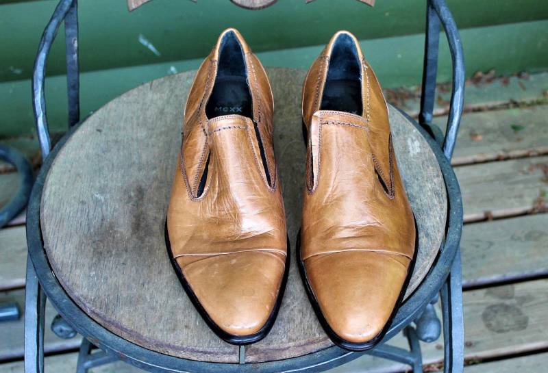 Leder Braun Gelb Mexx Schuhe Herren Vintage Größe 42/8Uk 8, 5Us von RetroFashionistaShop