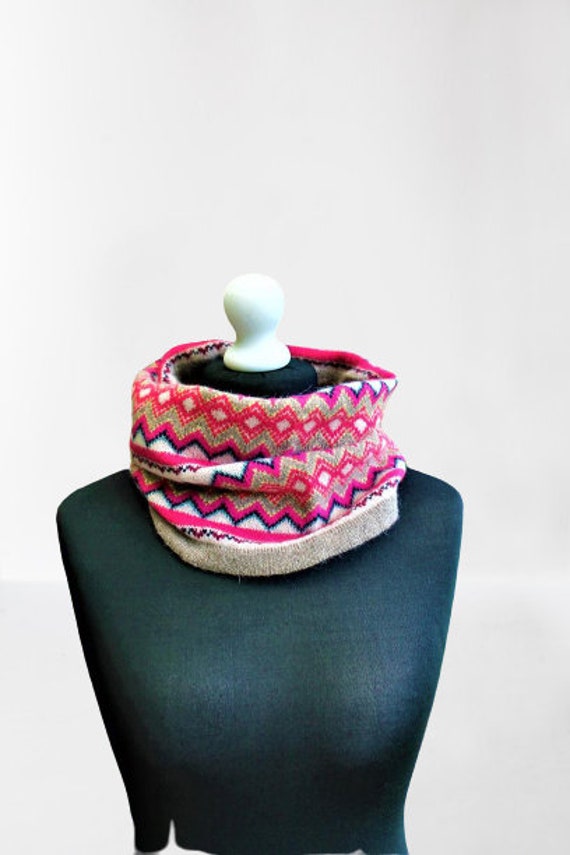 Vintage Wolle Kreis Gestrickt Frauen Rosa Ornament Geschenk Für Sie Weihnachten von RetroFashionistaShop