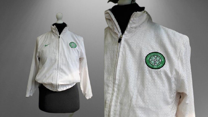 Weiß Adidas Sport Jacke Vintage Unisex Kinder Irish Clover Grün Bomber Größe S von RetroFashionistaShop