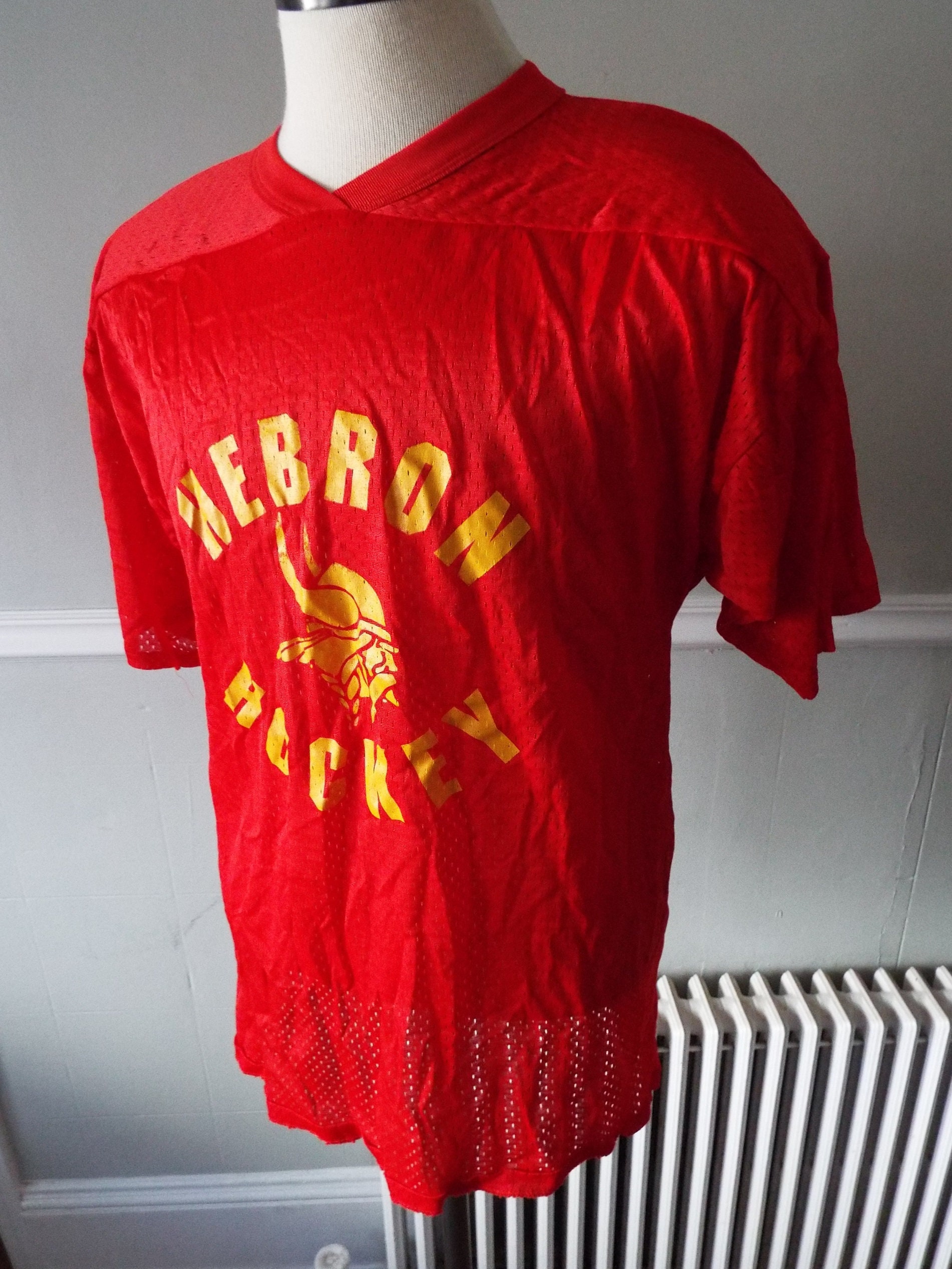 Jahrgang Hebron Hockey Jersey Von Majestic von RetroGetgoVintage