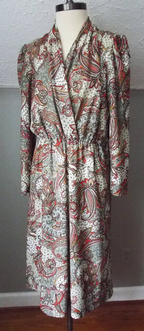 Vintage Langarm Blumen Print Kleid von RetroGetgoVintage