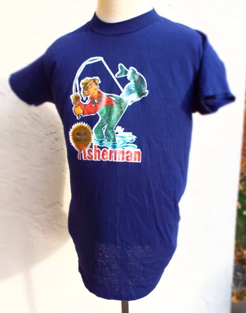 Vintage World Es Greatest Fisherman T Shirt von RetroGetgoVintage