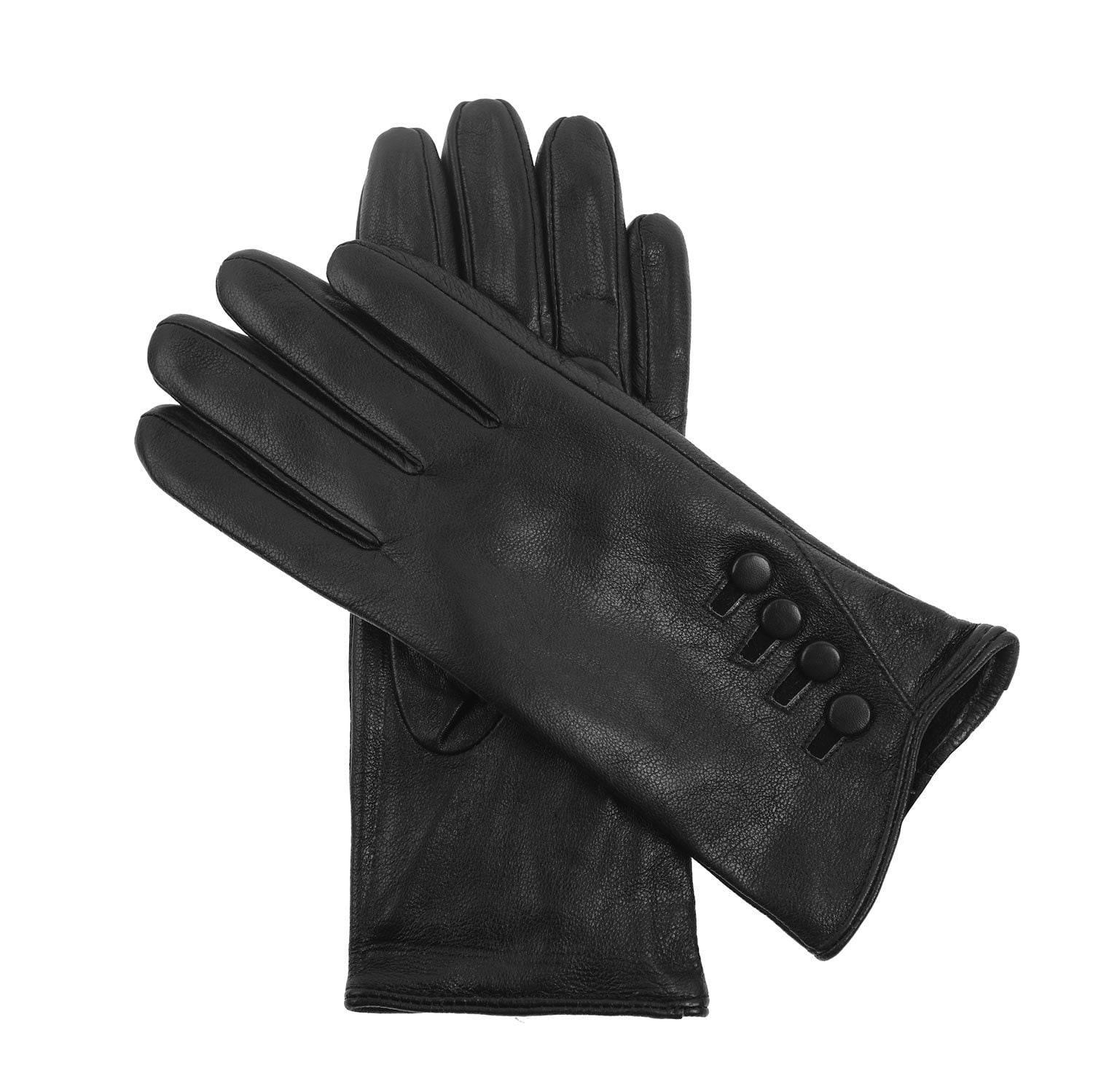 Damen Lederhandschuhe Herzogin Schwarz von RetroGloves