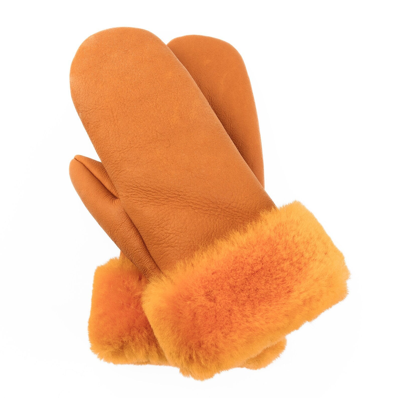 Damen Schaffell Handschuhe Gelb von RetroGloves