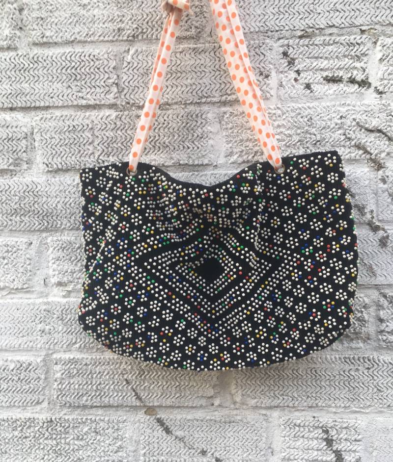 Sale Vintage Wendetasche Handtasche Perlen Atemberaubend Hipster Urban Hippie Boho Mod Chic Indie Sommer Geschenk Teenager Frauen Unisex von RetroLoveByDanyelle