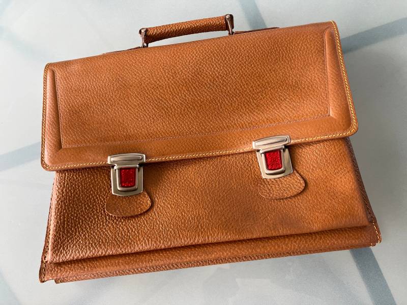 Aktentasche/Schultasche/ Ledertasche Antik Echt Leder Vintage von RetroRauschen