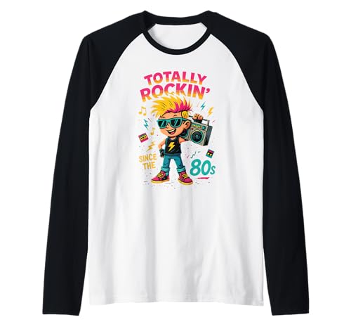 Totally Rockin 80er Jahre Kinder Retro Rock & Roll Raglan Totally Rockin 80er Jahre Kinder Retro Rock & Roll Raglan von RetroRock Vibes