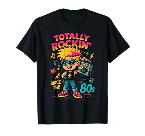 Totally Rockin 80er Jahre Kinder Retro Rock & Roll T-Shirt Totally Rockin 80er Jahre Kinder Retro Rock & Roll T-Shirt von RetroRock Vibes
