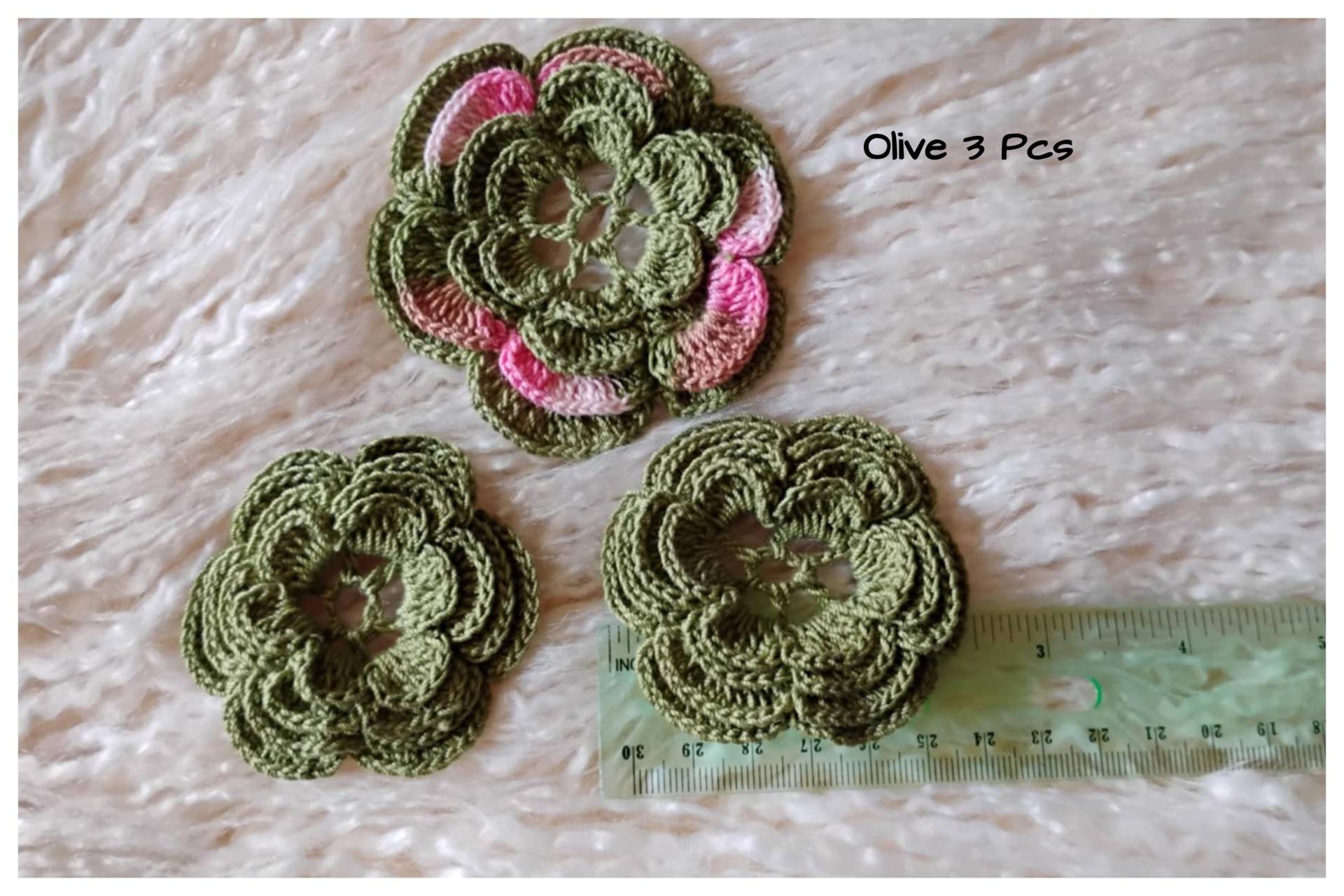 Gehäkelte Blume Applikationen - Diy Stirnband Zubehör 6, 5 cm Handgemachte Blüten Gehäkelte Blume Applikationen - Diy Stirnband Zubehör 6, 5 cm Handgemachte Blüten von RetroStuffShop