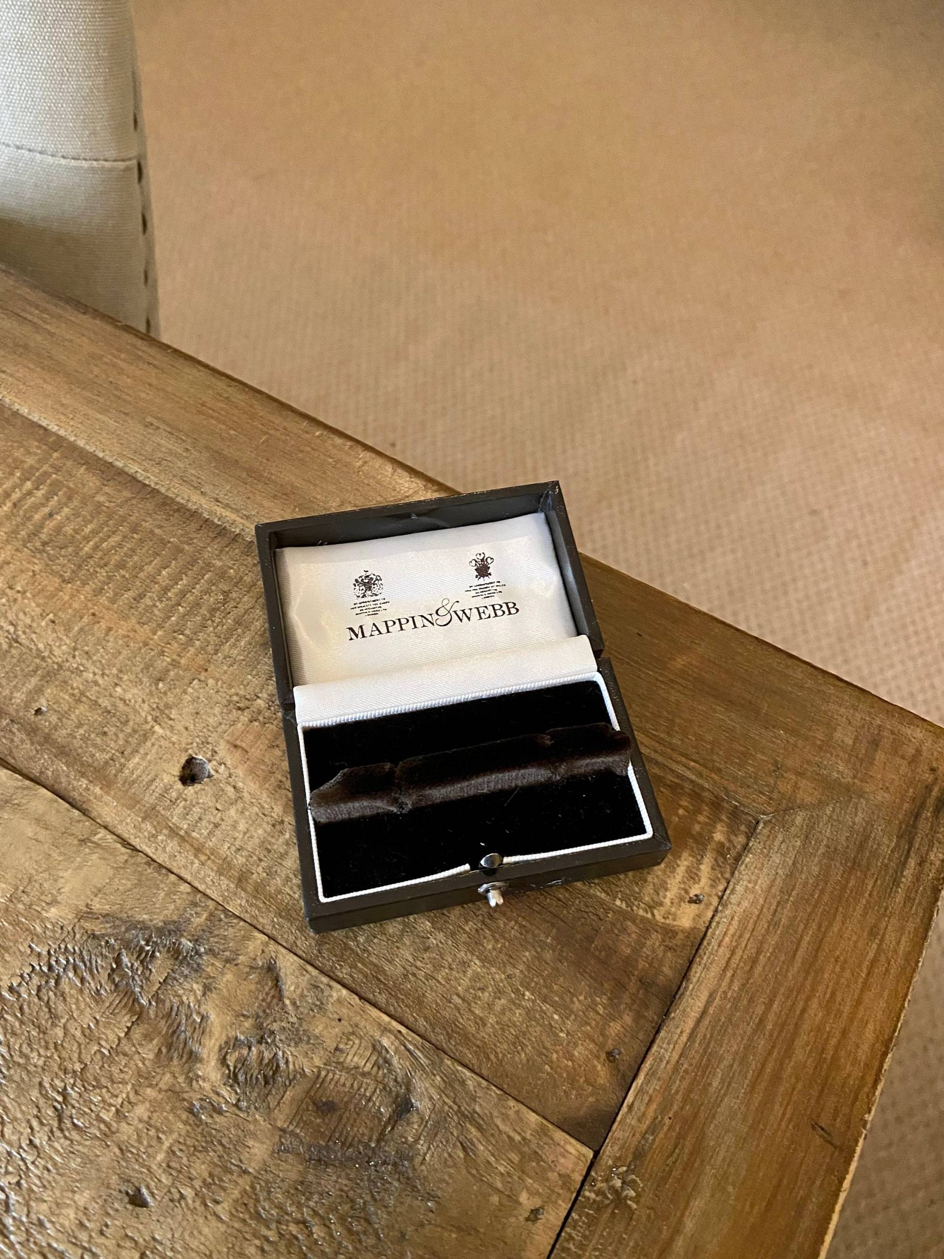 Qualitäts Manschettenknöpfe Box. Luxus Schmuckschatulle. Mappin & Webb Juweliere Nach Absprache Mit Der Königin von RetroVintageCurio
