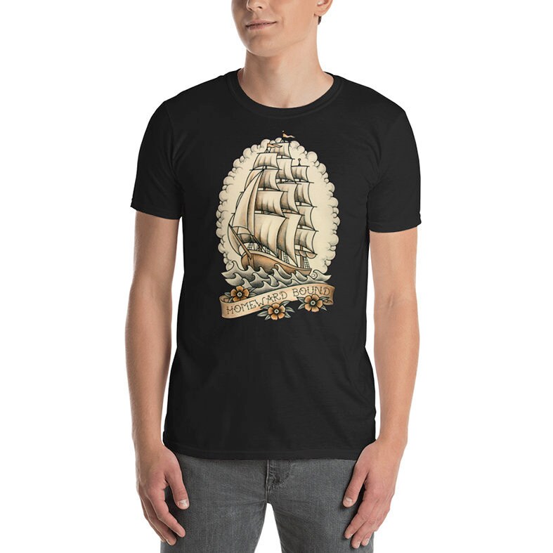 Segelboot Tattoo T-Shirt Segelboot Tattoo T-Shirt von Retrocrix