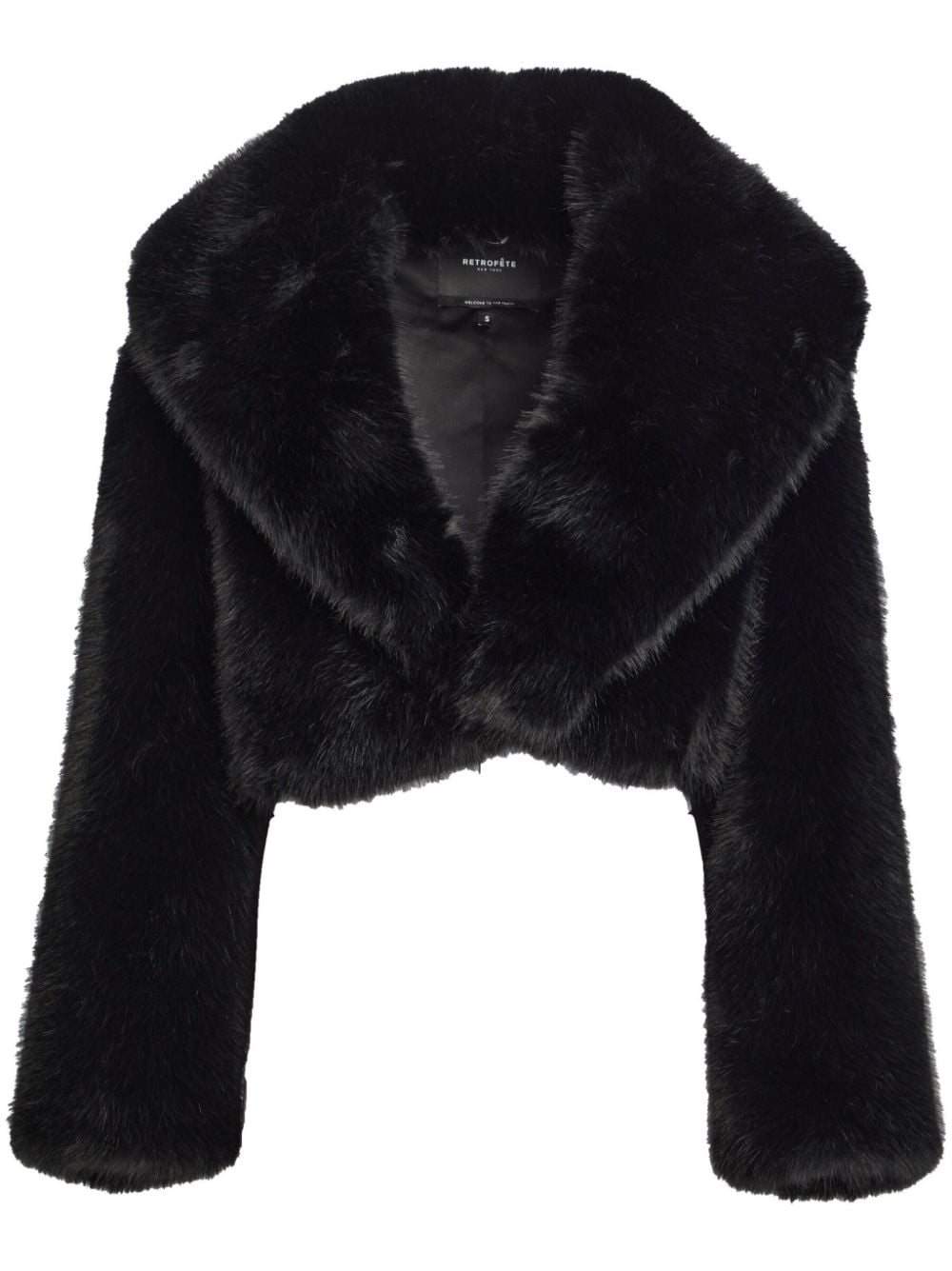 Retrofete Cadence Jacke aus Faux Fur - Schwarz von Retrofete