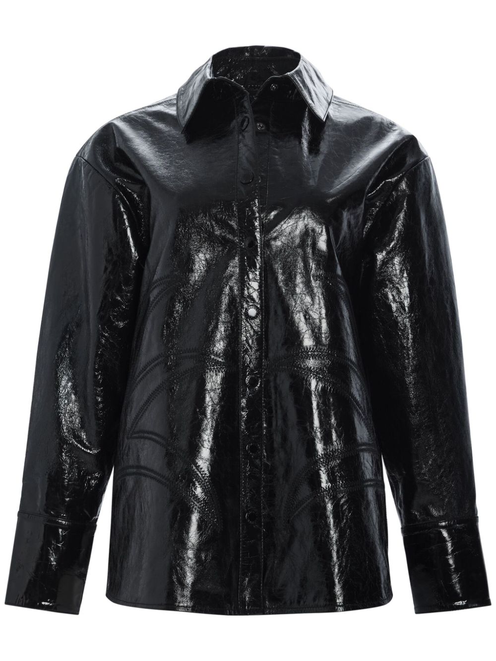 Retrofete Shaili leather shirt - Schwarz von Retrofete