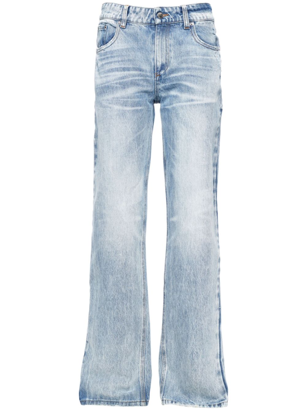 Retrofete Tief sitzende Straight-Leg-Jeans - Blau von Retrofete