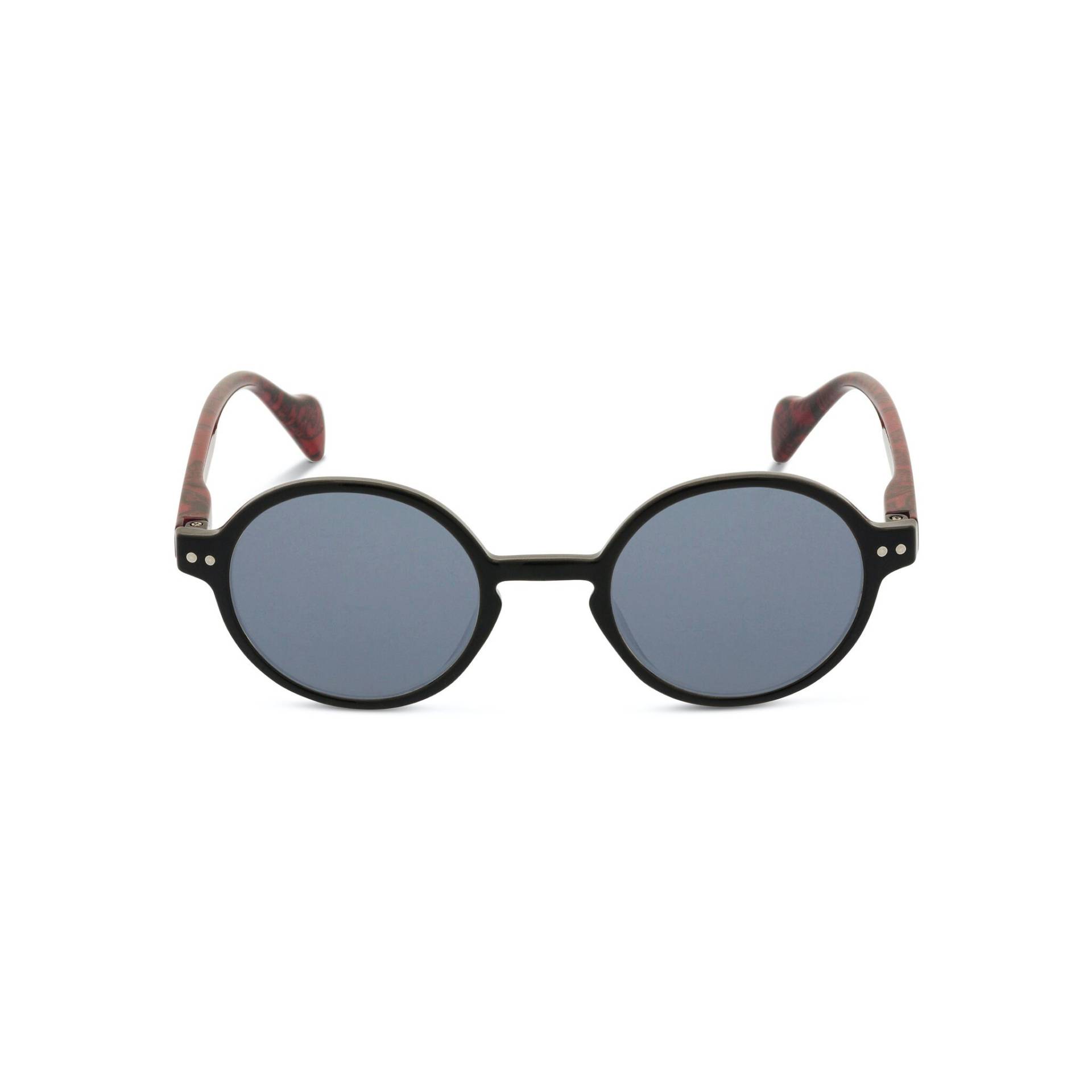 William Morris Rund Retro Unisex Schwarze Sonnenbrille Mit Dunkelrotem Mohndruck Arms William Morris Rund Retro Unisex Schwarze Sonnenbrille Mit Dunkelrotem Mohndruck Arms von Retropeepersltd