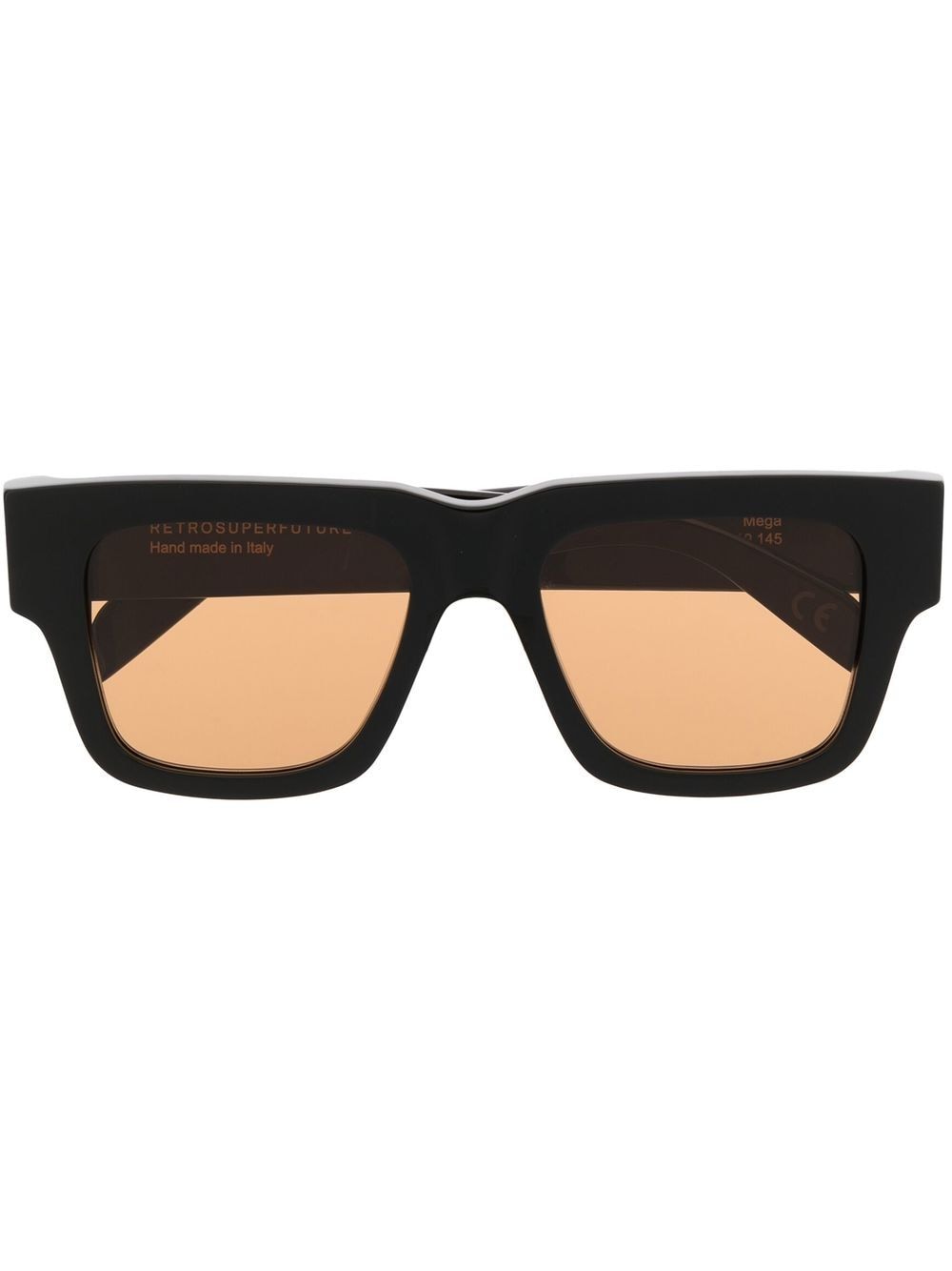 Retrosuperfuture Eckige Mega Verfeinre Sonnenbrille - Schwarz von Retrosuperfuture