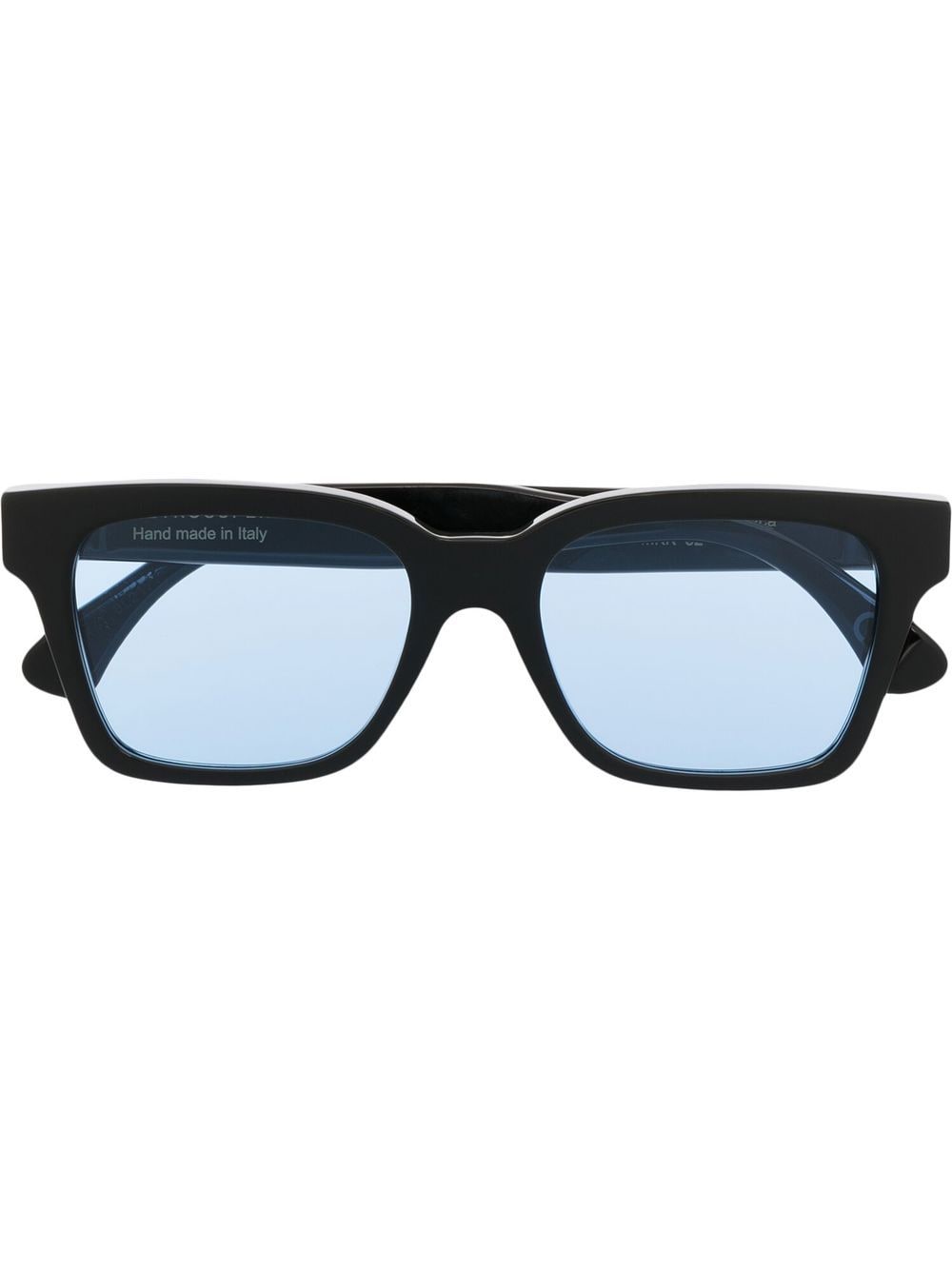 Retrosuperfuture Eckige Sonnenbrille mit Logo - Schwarz von Retrosuperfuture