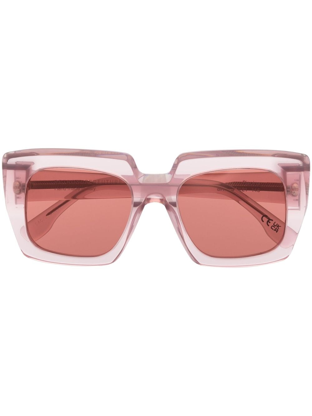 Retrosuperfuture Eckige Sonnenbrille im Oversized-Look - Rosa von Retrosuperfuture