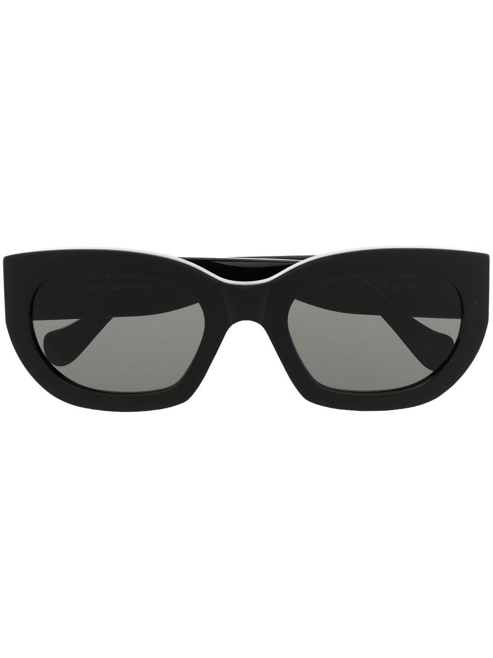 Retrosuperfuture Sonnenbrille mit rundem Gestell - Schwarz von Retrosuperfuture