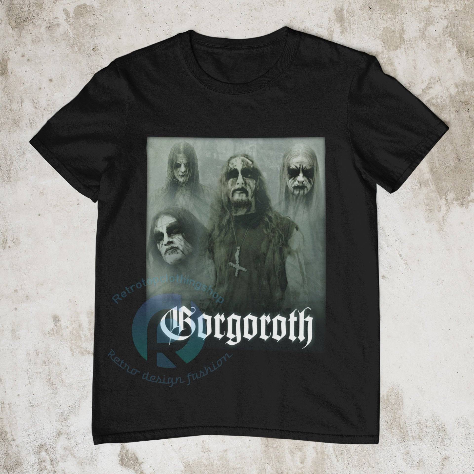 Gorgoroth, Vintage Retro Gorgoroth Pentagramm Poster Tshirt, Primäre Farbe, Hohe Qualität Gedruckt T-Shirt, Sweatshirt von RetrotopclothingShop