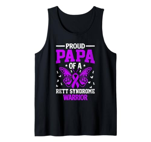Herren Proud Papa of A Rett Syndrome Warrior Band lila Tank Top Herren Proud Papa of A Rett Syndrome Warrior Band lila Tank Top von Rett Syndrome Awareness Tees
