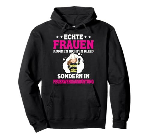 Feuerwehr T-Shirt Frau-Damen Pullover Hoodie von Retterherzen Feuerwehr T-Shirt Frau-Damen
