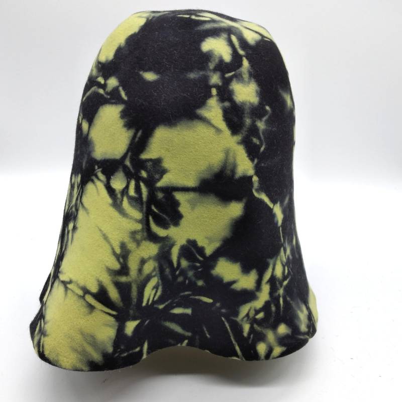 Haarfilz Conus Schwarz/Gelb Und Schwarz Rosa, Vintage Hutbase, Rohling, Hutherstellung Haarfilz Conus Schwarz/Gelb Und Schwarz Rosa, Vintage Hutbase, Rohling, Hutherstellung von RettichMaterial