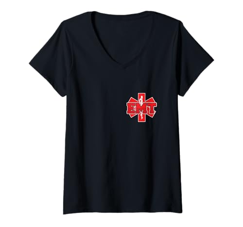Damen Notfallsanitäter Rettungssanitäter Rettungsdienst Geschenk T-Shirt mit V-Ausschnitt von Rettungsassistent Notfallarzt Krankenschwester